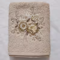 حوله دستی گلدوزی بهباف آذر مدل 3DB1001 سایز  46 در 90 سانتیمتر کد 01