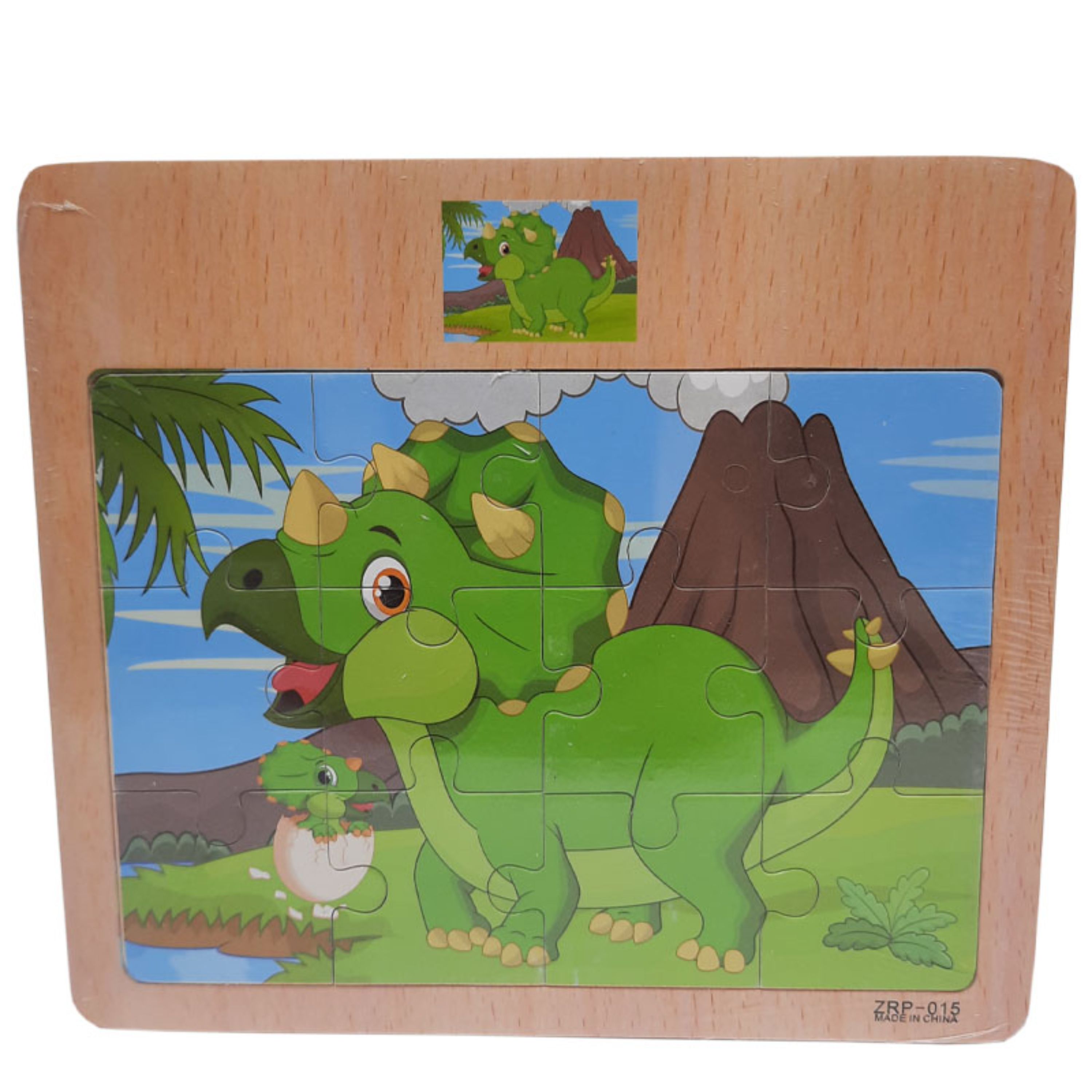 پازل چوبی 12 تکه دایناسور با بجه