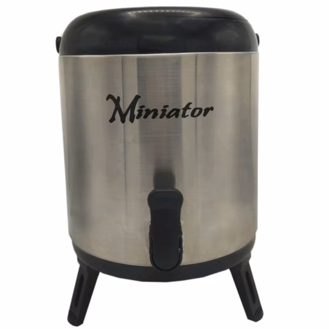 کلمن تمام استیل مینیاتور ظرفیت 8 لیتر رنگ استیل مشکی