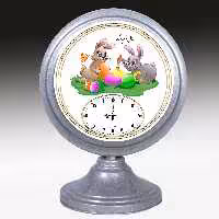 ساعت رومیزی مدل پله ای طرح خرگوش 20 سانت