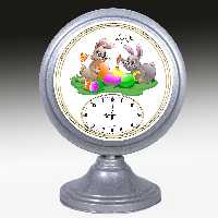 ساعت رومیزی مدل پله ای طرح خرگوش 20 سانت