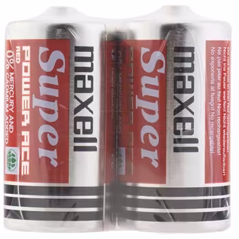 باتری سایز متوسط مکسل مدل سوپر پاور ایس بسته 2 عددی