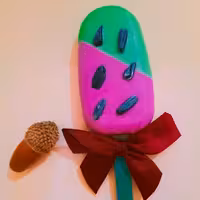 صابون گیاهی و تزئینی طرح بستنی یلدایی روغن کرچک،زیتون، نارگیل ارگان، گلیسرین، رایحه روال هانی،وزن47گرم،قیمت43000