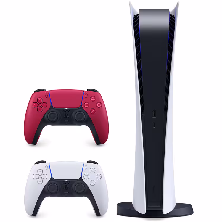 پلی استیشن 5 دیجیتال به همراه دسته اضافی قرمز