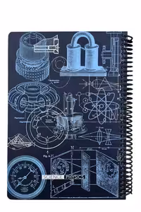 دفتر وزیری 100 برگ مشکی Scientist Physics  دات نوت dotnote