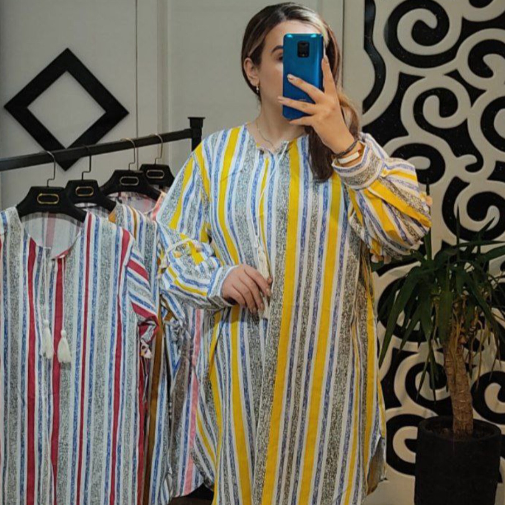 تونیک راه راه  منگوله دار