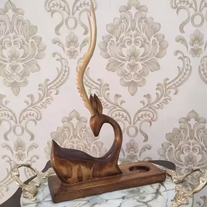 جاشمعی چوبی گوزن نشسته 1