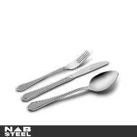 سرویس قاشق و چنگال ناب استیل 98 پارچه مدل ونیز استیل براق جعبه کادویی