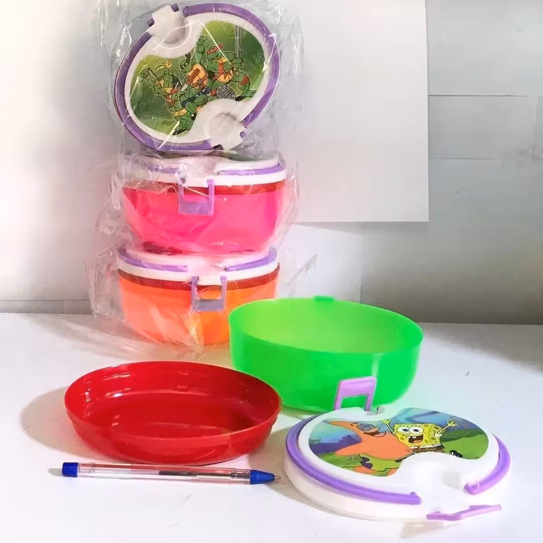 ظرف غذای کودک دسته دار دو طبقه