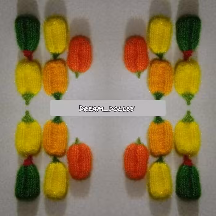 اسکاج بافتنی طرح فلفل دلمه ای