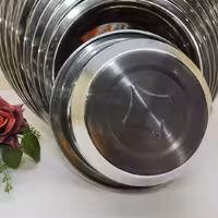 سرویس 6 شش  پارچه لگن استیل طرح ستاره یونیک اصل