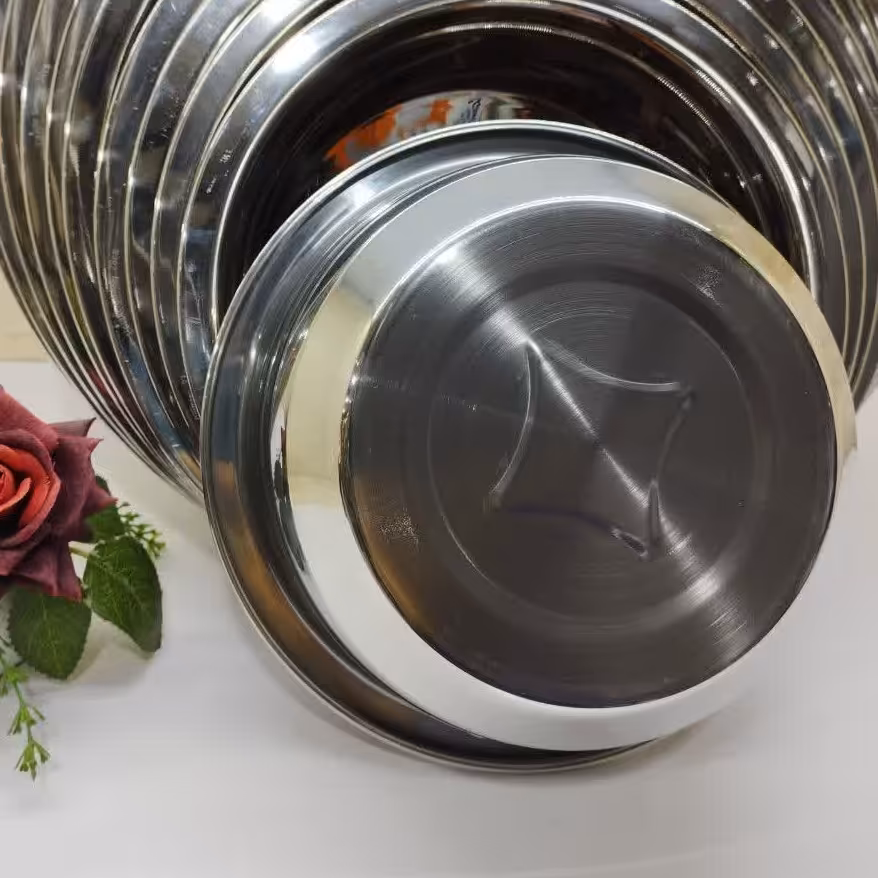 سرویس 6 شش  پارچه لگن استیل طرح ستاره یونیک اصل