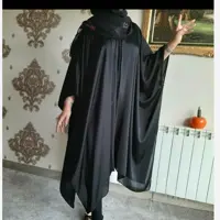 پانچو مجلسی  نخی و کرپ حریر سایز بزرگ    مانتو بارداری   سایز بالا   فری سایز