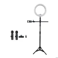 کیت تولید محتوا رینگ لایت هیرو Hero YQ-320 A ، میکروفون K9 ، سه پایه پاناسون 905M2