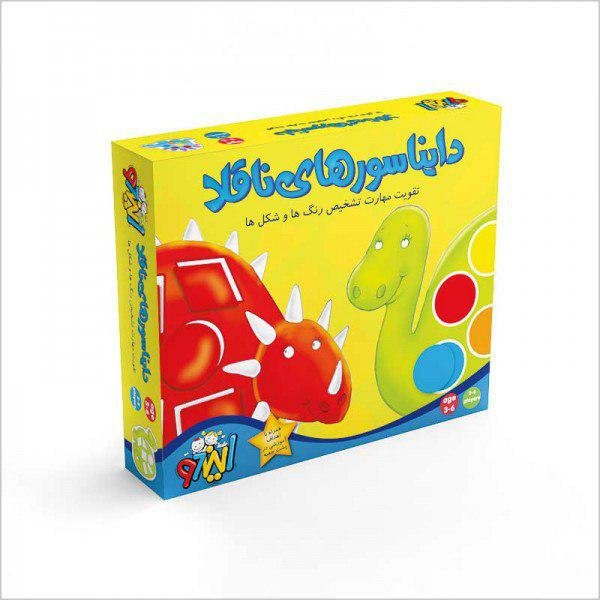 بازی فکری دایناسورهای ناقلا/  رده سنی 3_6 سال/ شناخت رنگ و شکل/ بازیتا