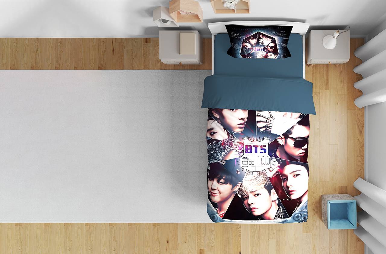 روتختی یک نفره آلوئه ورا لومانا 4تکه طرح Bts