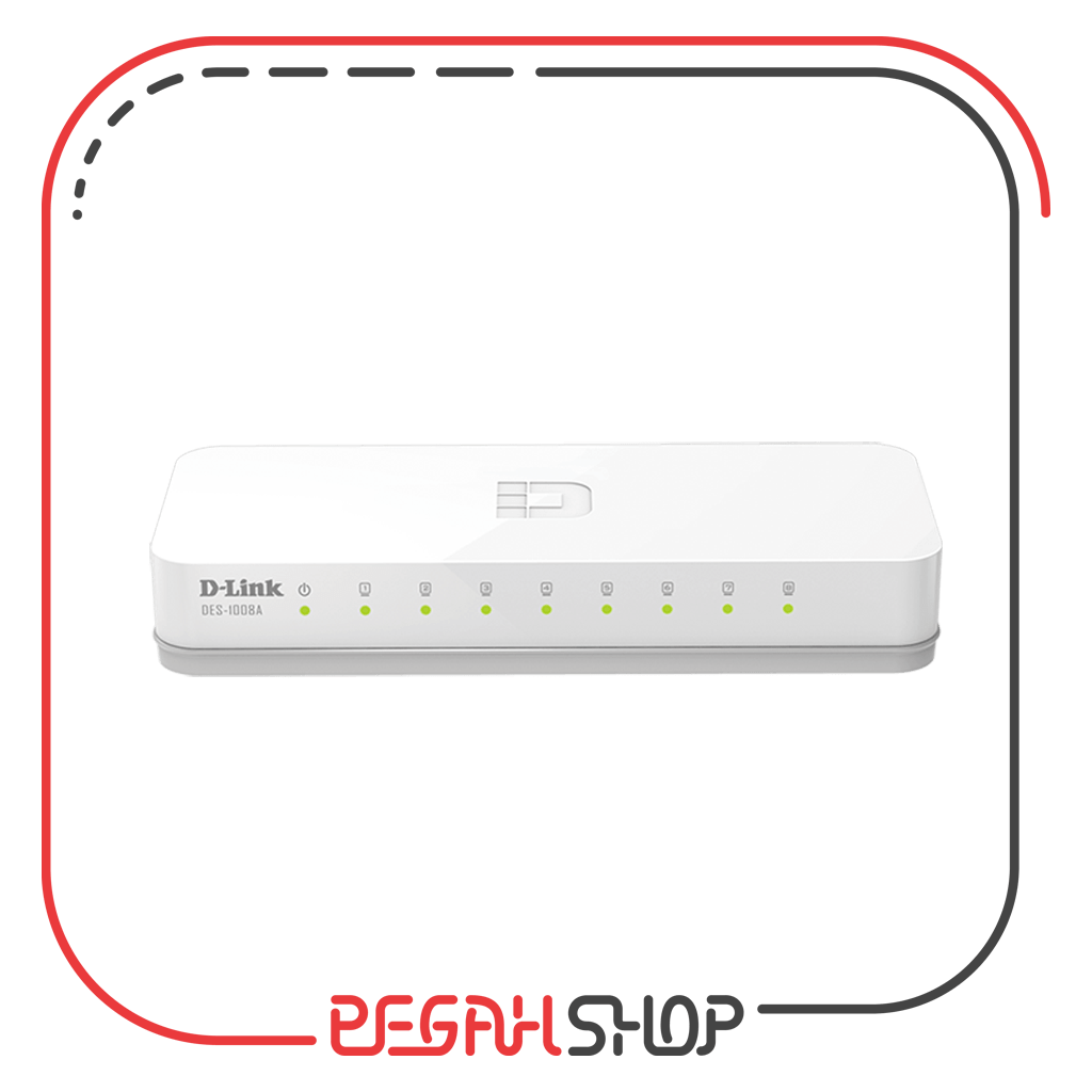 سوییچ 8 پورت گیگابیتی و دسکتاپ برند D-LINK مدل DGS-1008A