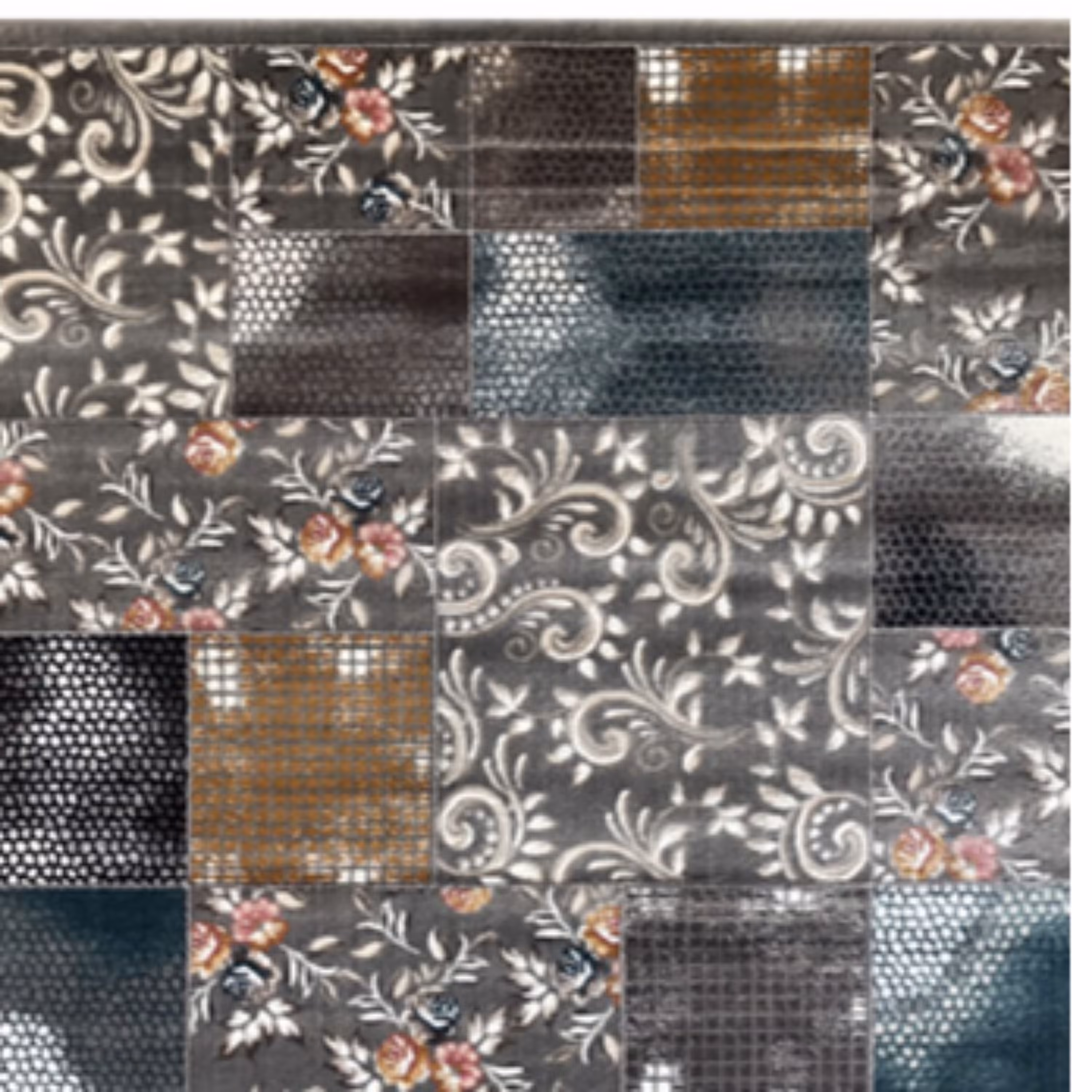 فرش ماشینی آرمانی(چهار متری1.5در2.25) کد 2202 زمینه نقره ای