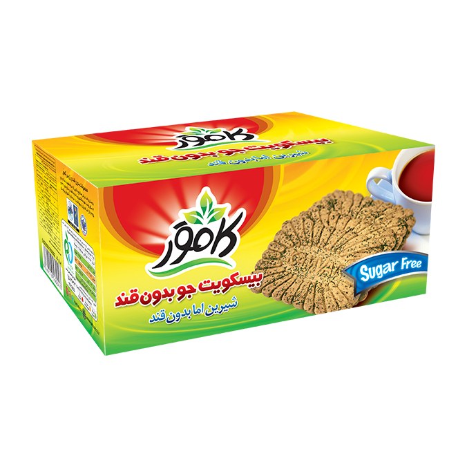 بیسکویت جو بدون شکر و رژیمی 360 گرمی کامور