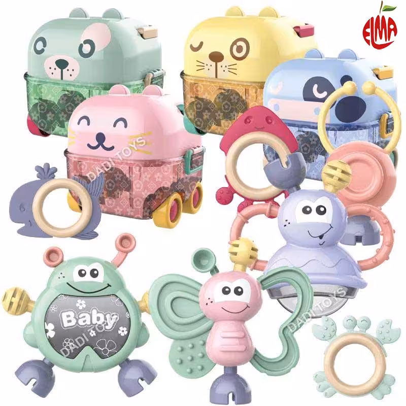 مجموعه جغجغه و دندانگیر 5 تکه جعبه ای