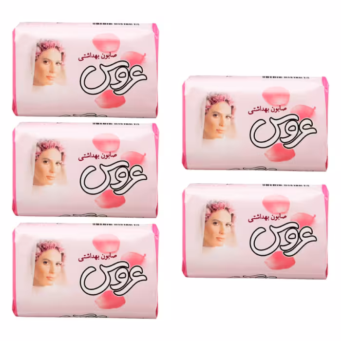 صابون شستشو عروس صورتی  وزن 75 گرم بسته 5 عددی