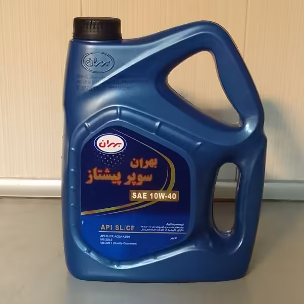 روغن موتور بهران سوپر پیشتاز 10w40 SL نیمه سنتتیک حجم 4 لیتر پلاستیکی  