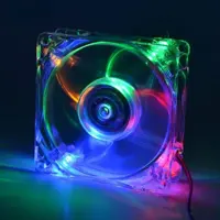 فن RGB سایز 8 در 8 سانتی 12 ولت led دار رنگی (ال ای دی)
