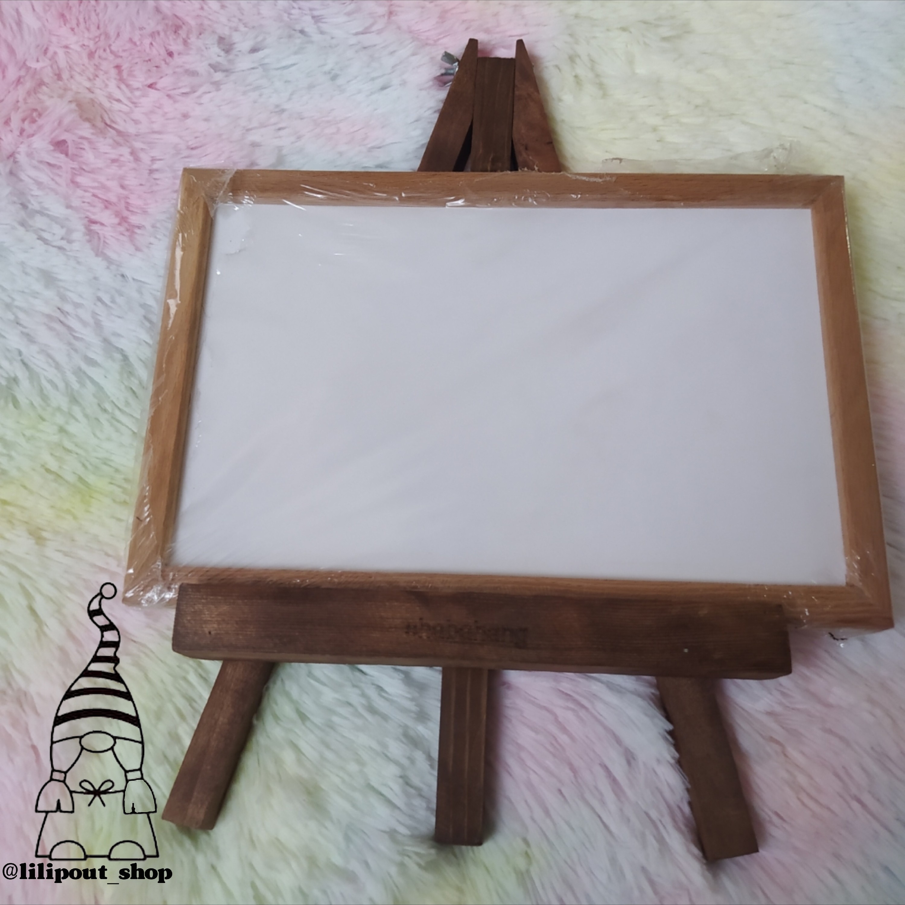 تخته وایت برد تخته سیاه 40در30 سانت با سه پایه چوبی شیک