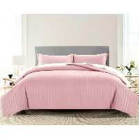 سرویس لحاف روتختی یک نفره 6 تکه عرض 90 دو رویه صورتی ای اس اف ASF مدل هتلی