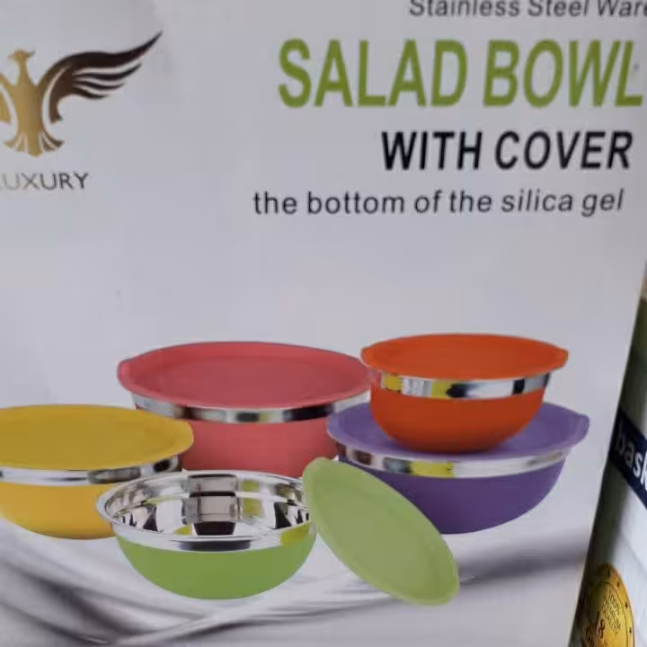 لگن استیل درب دار 5 تکه