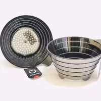 تفاله گیر طرح  استیل بازن نقره ای