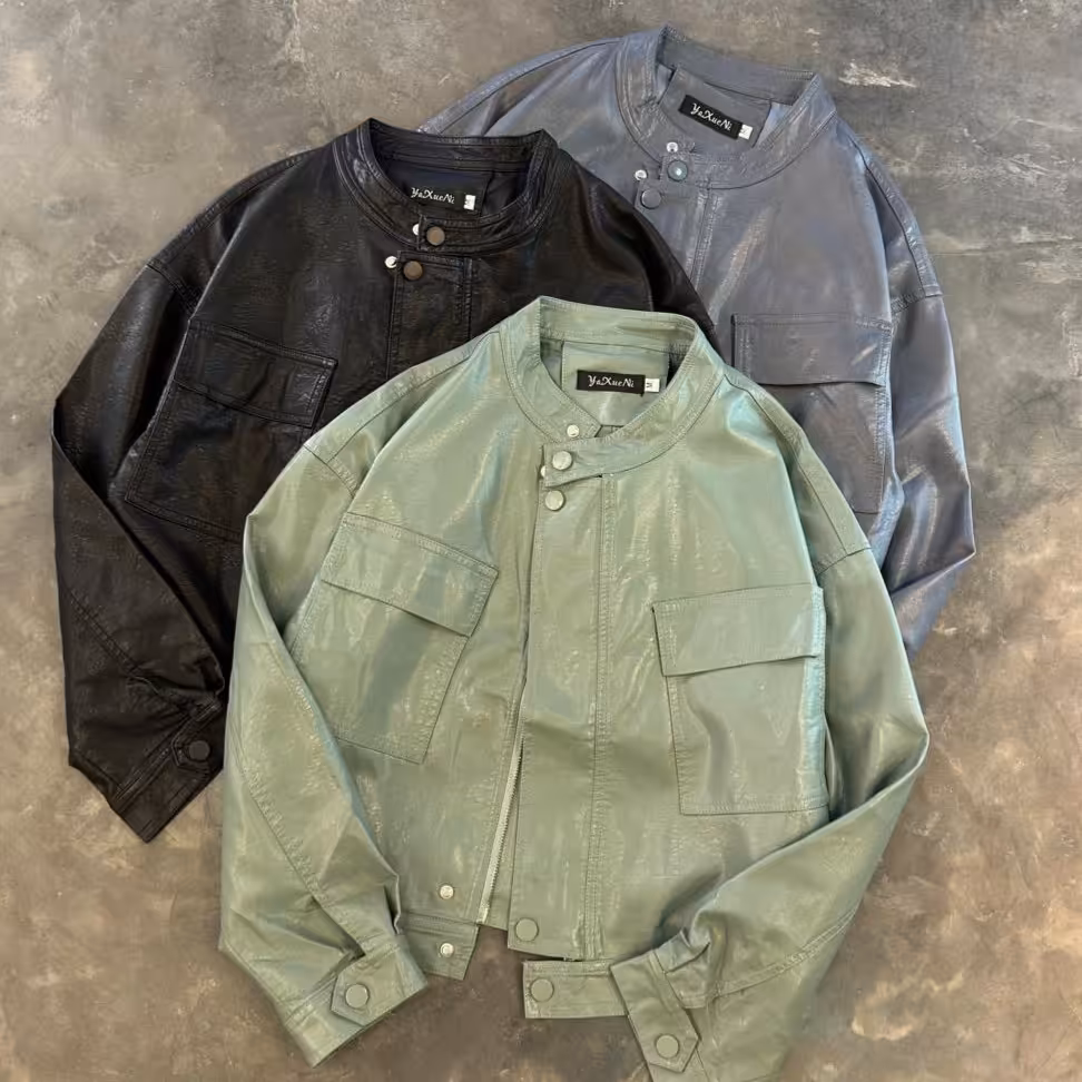 کت چرم ساده و اسپرت وارداتی در سه رنگ و سایز های مختلف کیفیت عالی و درجه یک 