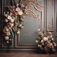 بک دراپ با گل | گرافیک با طعم تربچه