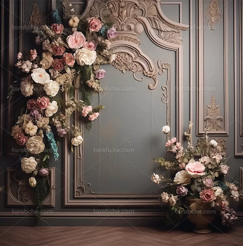 بک دراپ با گل | گرافیک با طعم تربچه