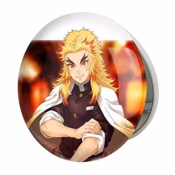 آینه جیبی خندالو طرح کیوجورو رنگوکو انیمه شیطان کش مدل تاشو کد 10098