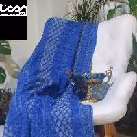 شال مبل بافت آبی طوسی 120در200