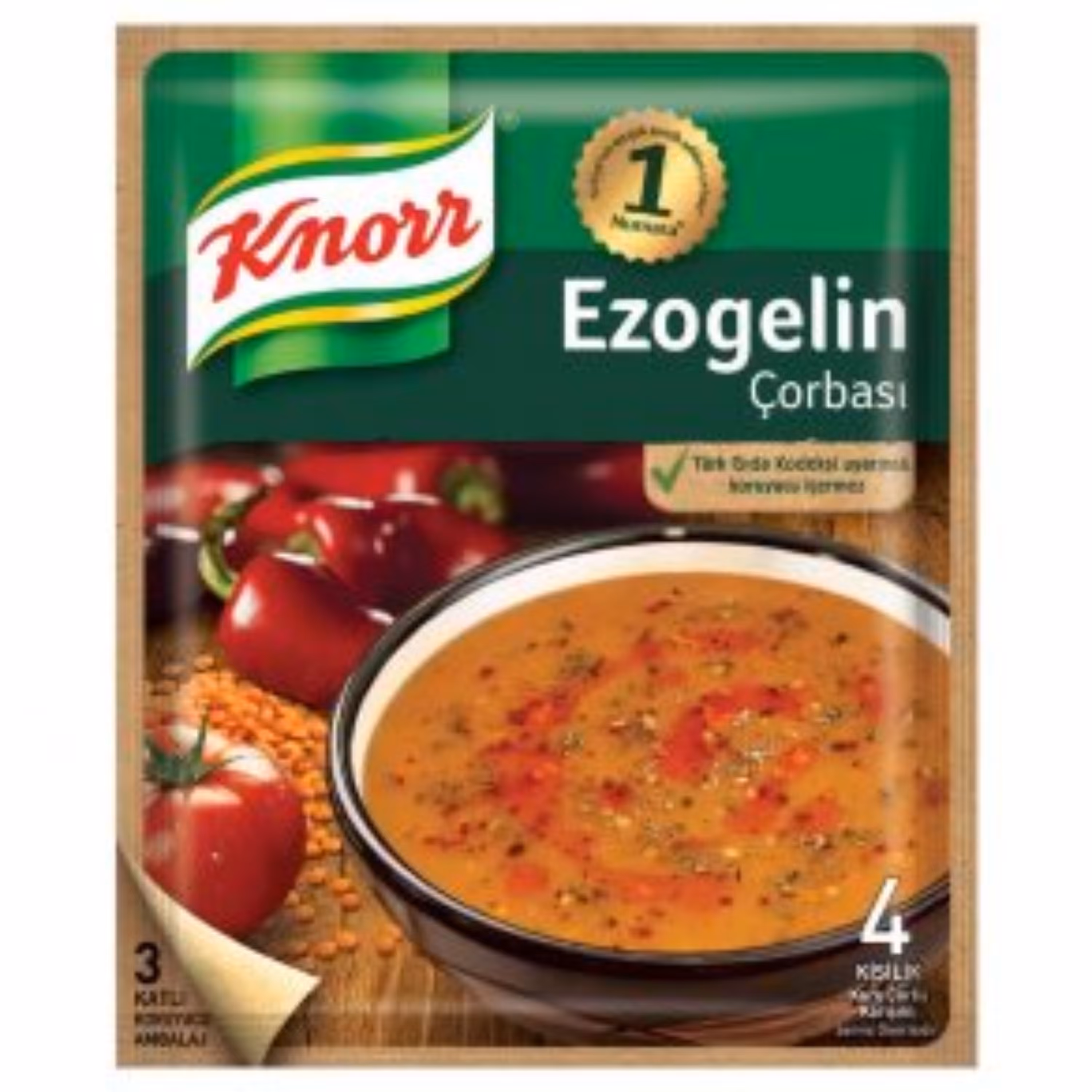 سوپ عدس کنور با گوجه Knorr