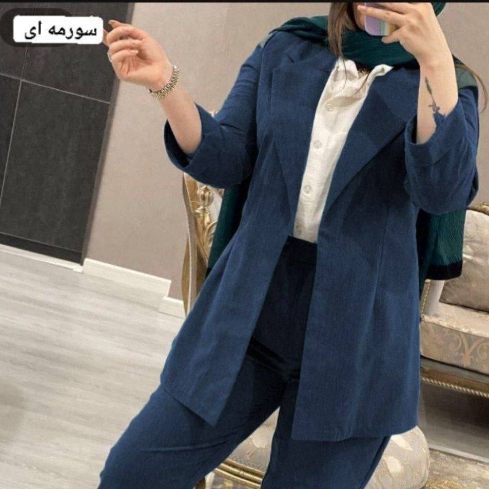 ست مانتو شلوار میکرو زنانه فری سایز