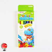 ماژیک رنگ آمیزی 6 رنگ یالونگ طرح دایناسور