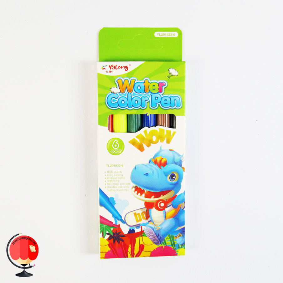 ماژیک رنگ آمیزی 6 رنگ یالونگ طرح دایناسور