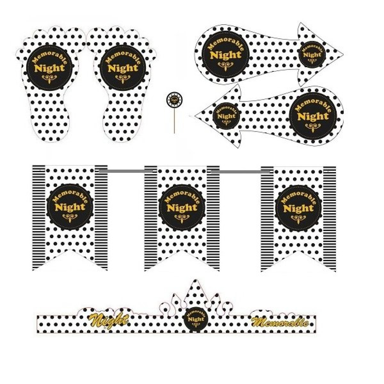 مجموعه 131 عددی تم تولد طرح خالدار