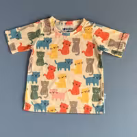 تیشرت دخترانه و پسرانه تمام چاپ طرح گربه