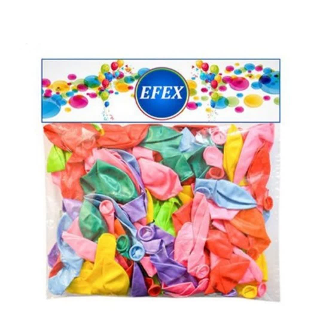 بادکنک 6 اینچ رنگ جور بسته 100 عددی