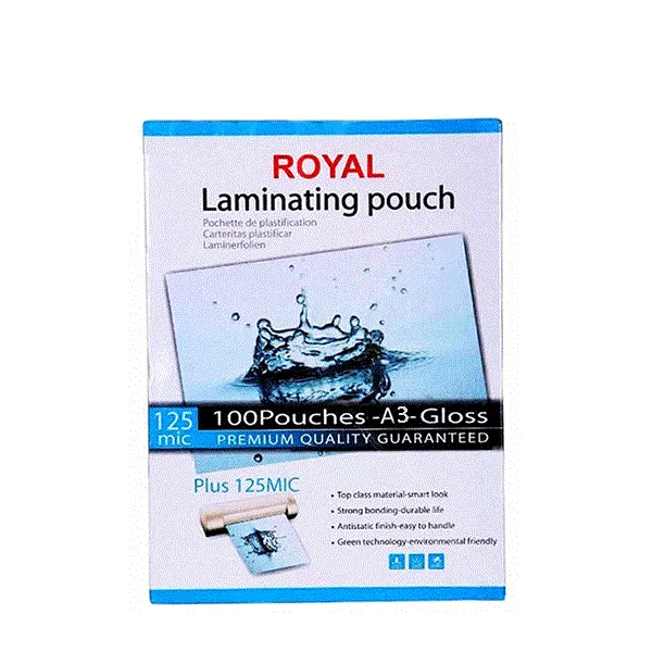 طلق پرس کارت رویال A3 مدل 125 میکرون بسته 100 عددی