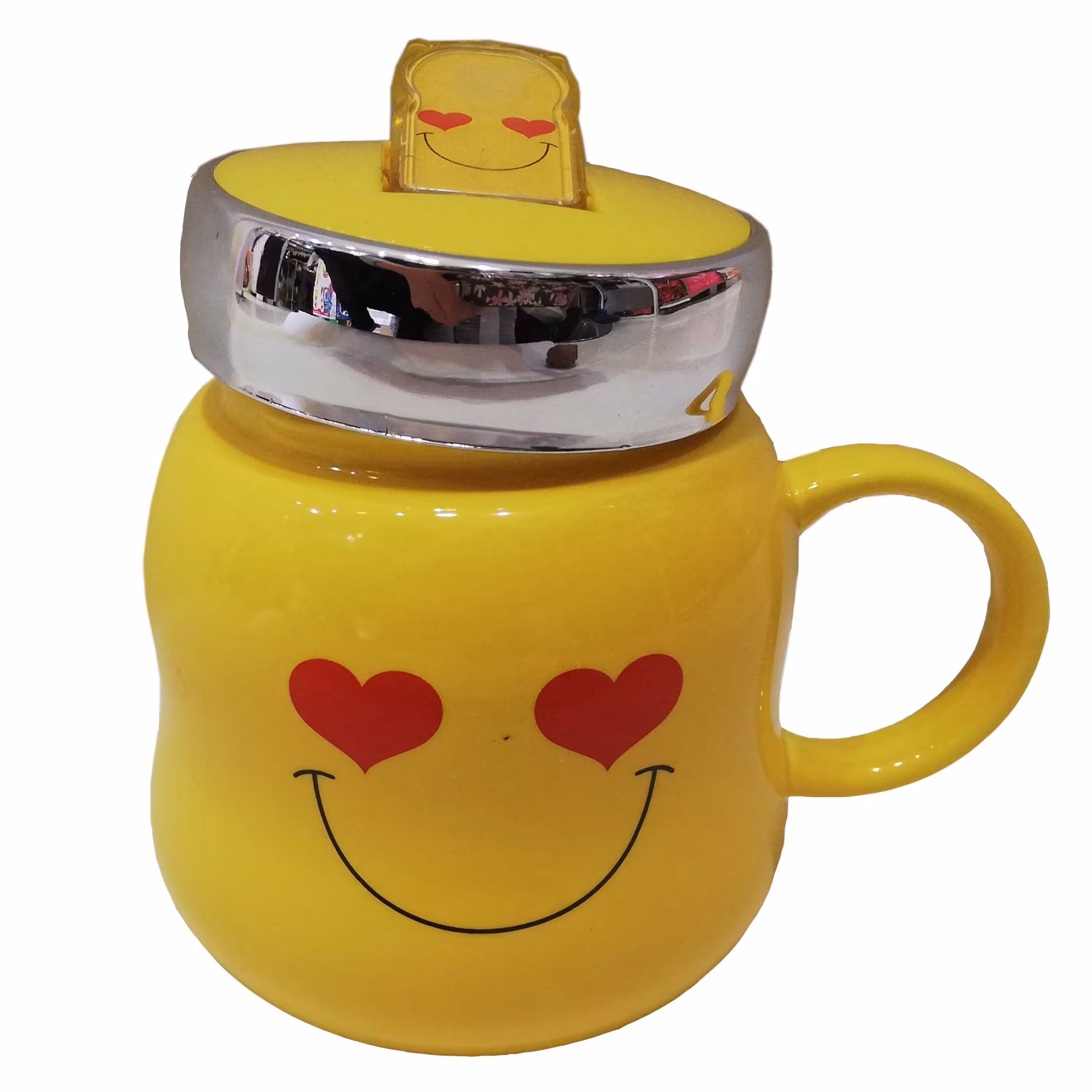 ماگ بلند درب دار طرح استیکر کد 0403