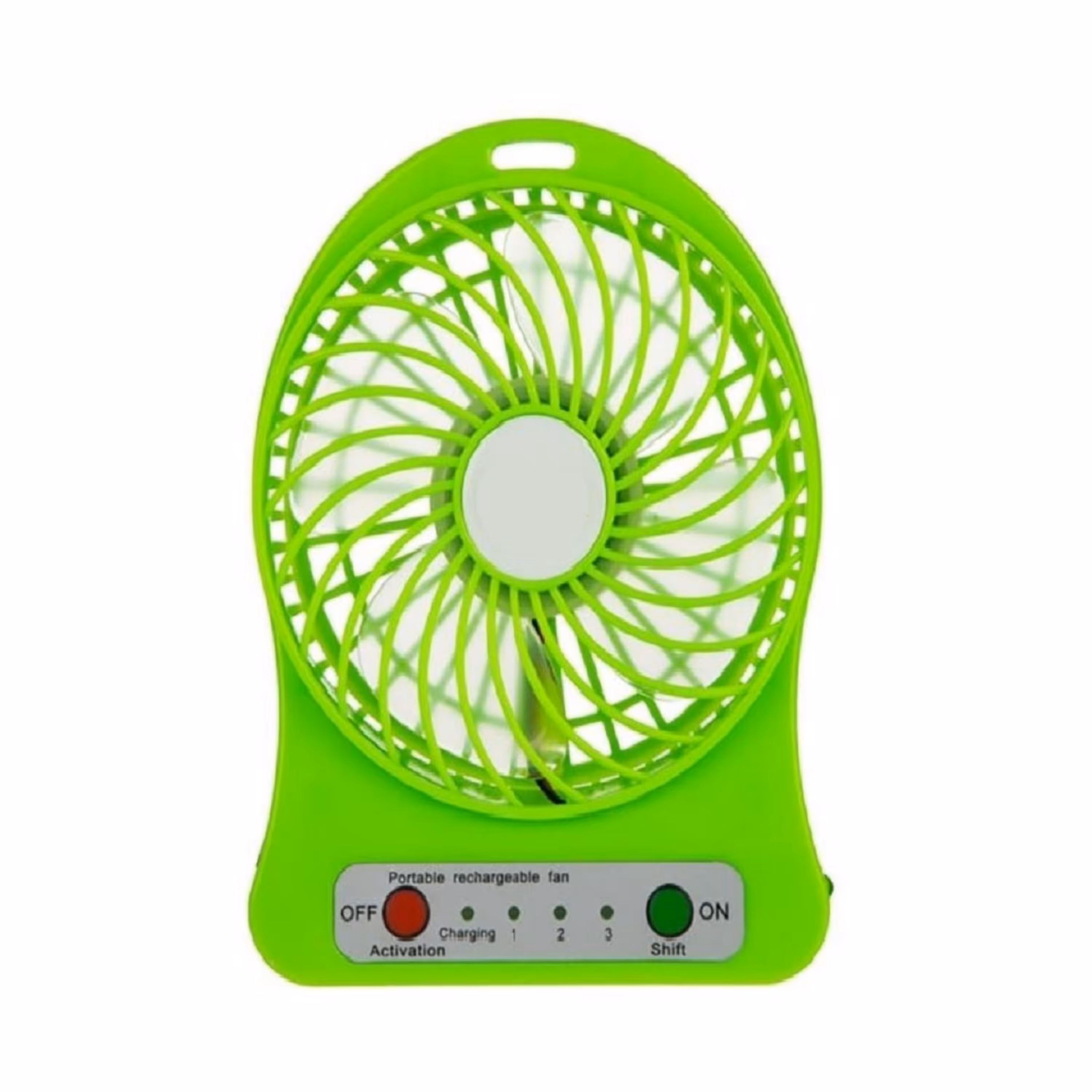 پنکه شارژی همراه و رومیزی سبز مدل F1860