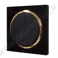 کلید دوپل دور طلایی مشکی مدل پلکسی