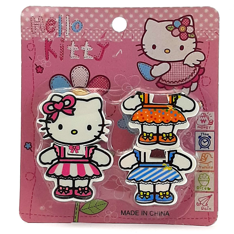 خرید پاک کن فانتزی پازلی طرح Hello Kitty با لباس اضافه