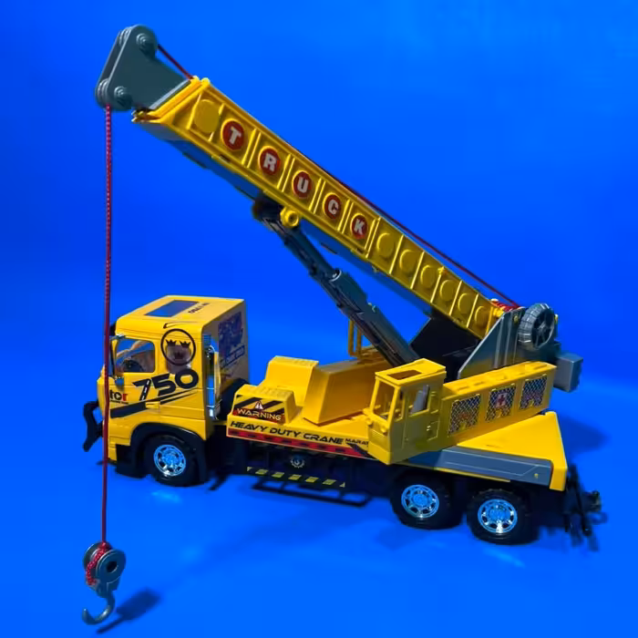 جرثقیل اسباب بازی سایز بزرگ قدرتی چرخشی با نردبان