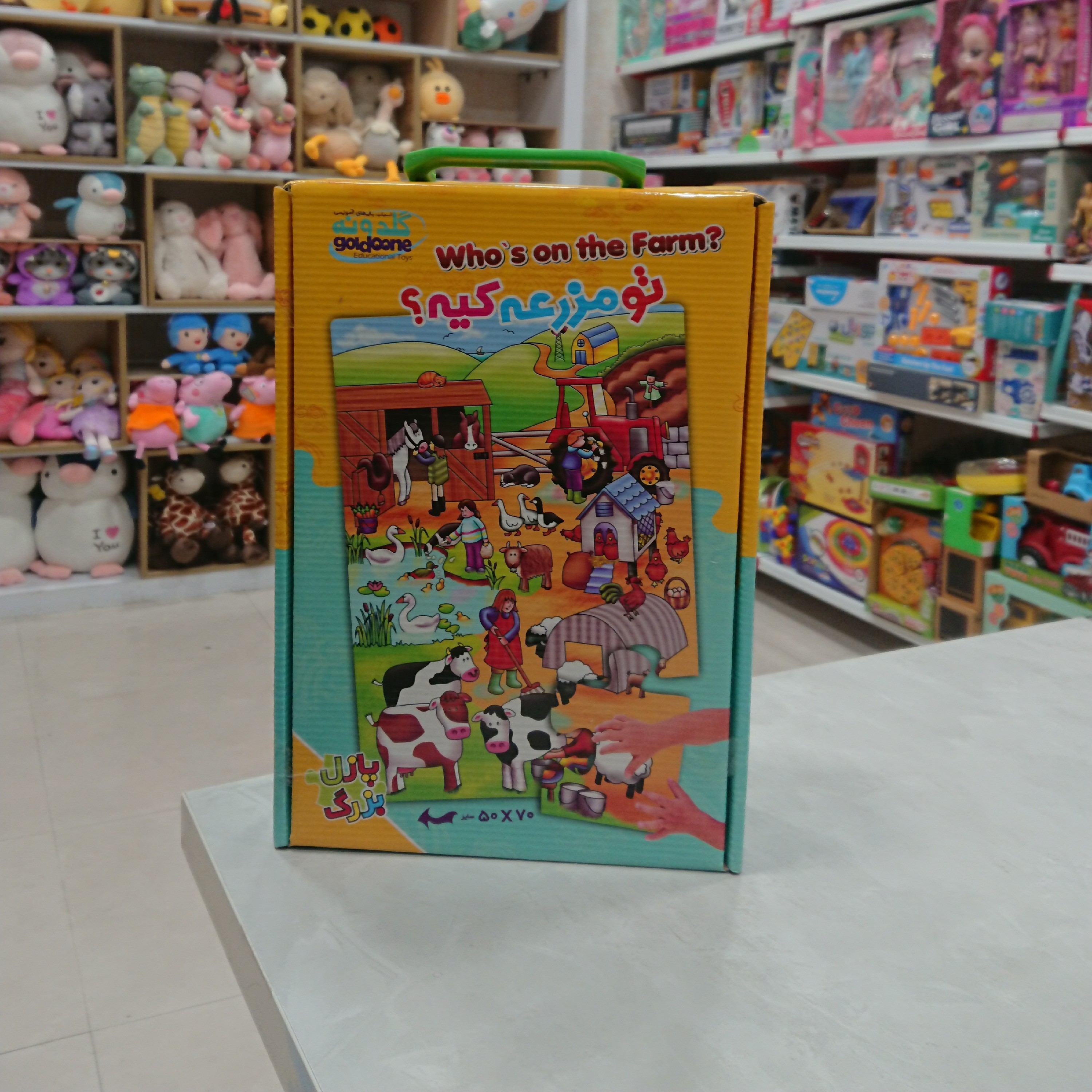 پازل قطعه بزرگ 12 تکه شرکت گلدونه ابعاد ساخته شده 70در50سانت 